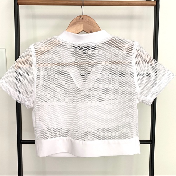 Kendall & Kylie Cropped Football Jersey Mesh Top - Picture 5 of 5